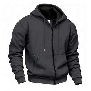 Meilleur prix de gros, sweat à capuche zippé pour homme avec logo personnalisé, vente directe d'usine, vêtements décontractés, nouveau style, sweats à capuche zippés pour homme - Product Image 3