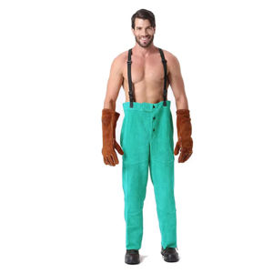 Pantalones de Trabajo Industriales de Alta Calidad, Casuales, de Cuero, con Protección Aérea, para Soldadura, Nueva Versión, Calidad y Seguridad - Product Image 1