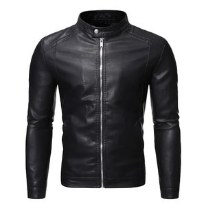 Chaqueta para Hombre 2026, Estilo Punk Vintage, Chaquetas de Cuero para Hombre de Talla Grande, Chaqueta de Cuero Lavada y Acolchada para Hombre - Product Image 1