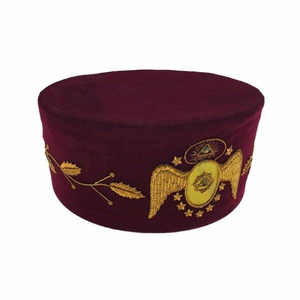 Premium Quality 95th Degree Memphis Misraim Masonic Regalia <b>Set</b> Customized Material Customized Color Maroon Hand Embroidery - Product Image 6