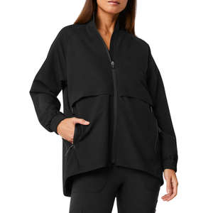 Chaqueta Clásica para Mujer, de Secado Rápido, Transpirable, con Tela de Spandex y Poliéster, Estilo Deportivo, con Cierre Frontal, para Uso Médico - Product Image 6