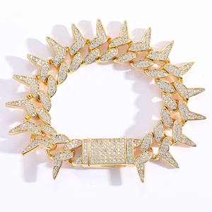 Full <b>Iced</b> <b>Out</b> Cross Diamond Bezel Setting 14K Gold <b>Chain</b> Necklace for Weddings Parties Premium Gift Giving Available for Price - Product Image 5