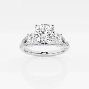 Anillo Vintage de oro de 14 quilates con diamante de cojín IGI/GIA Lab Grown compromiso/anillo de bodas para joyería de fiesta de mujer - Product Image 6