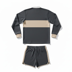 เสื้อรักบี้แบบซับลิเมชั่นดีไซน์ใหม่ พร้อมโลโก้ทีมตามสั่ง ชุดกีฬาทีม สร้างสปิริตทีม คุณภาพระดับมืออาชีพ ทนทาน สำหรับผู้ใหญ่และเยาวชน - Product Image 3