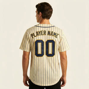 Fabricant de maillots de baseball personnalisés en twill, uniformes d'équipe brodés avec lettres et numéros cousus pour les lycées - Product Image 2