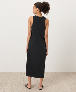 Wholesale Women Cotton Sleeveless Tank <b>Dress</b> Casual <b>Loose</b> Fit Eco-Friendly High Waist Side Slit Summer Tank <b>Dress</b> V- Neck - Product Image 4