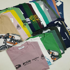 Lote de Ropa de Marca Popular para Todas las Temporadas, Excedentes de Producción, Modelo 01, Camiseta de Manga Corta de Algodón para Hombre, Hecha en Bangladesh, Surtida - Product Image 3