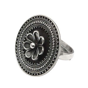 925 Sterling <b>Silver</b> Vintage <b>Ring</b> Comes With Pretty Floral Design Handmade Oxidized <b>Adjustable</b> Boho <b>Ring</b> In 925 Sterling <b>Silver</b> - Product Image 1