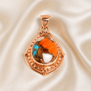 Pendentif Goutte d'Eau en Turquoise Naturelle, Argent Sterling 925, Fait Main, Style Bohème, Bijou Fantaisie en Pierre Précieuse, Cadeau pour Femme, Unisexe, Elle - Product Image 3