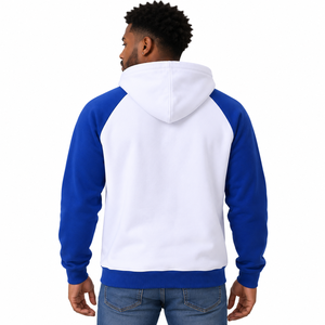 Phi Beta Sigma 1914 <b>Men</b> Winter Pullover Hoodie Royal Blue <b>White</b> Raglan Sleeves Embroidered Number Kangaroo Pocket <b>Fleece</b> - Product Image 2