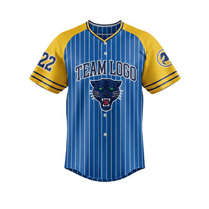 Maillots de baseball personnalisés en tissu de haute qualité, imprimés par sublimation, uniformes de softball sur mesure, chemises athlétiques - Product Image 2