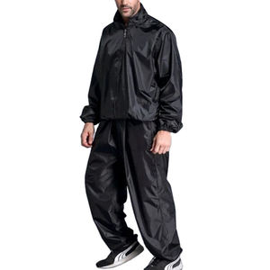 Conjuntos Deportivos de Invierno para Hombre, Chaqueta Cortavientos y Pantalones, Cierre Elástico, Dos Piezas, Poliéster/Algodón, para Entrenamiento al Aire Libre - Product Image 1