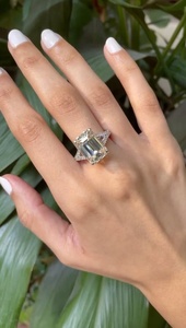 10 Carat Emerald Cut Diamond Engagement <b>Ring</b> for Women | Hidden Halo <b>Solitaire</b> Wedding <b>Ring</b> | Luxury Gold IGI Certified Bridal - Product Image 1