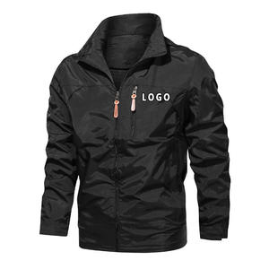 Chaqueta Cortavientos de Nylon 100% con Cremallera Frontal y Capucha para Hombre, Tallas Grandes, Ideal para Primavera - Product Image 2