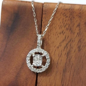 Collar de Diamantes de Alta Gama, Oro Blanco de 14K, Diamante Cultivado en Laboratorio de 1.30Ct, Vintage, E VVS, Certificado IGI, 16 Pulgadas, Joyería Fina al por Mayor - Product Image 2