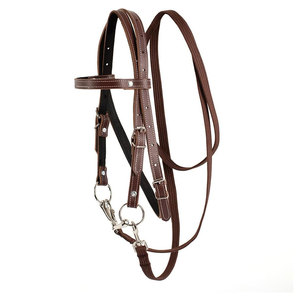 Brida de Cuero Premium Hecha a Mano con Riendas de Roper, Forma Anatómica y Acolchado Suave Ajustable con Bocado de 5 Pulgadas - Product Image 5