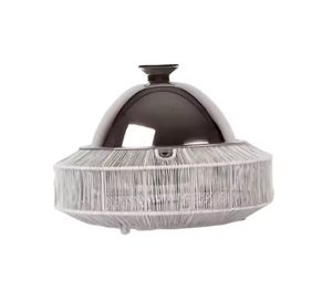 Réchauds alimentaires modernes en acier finition or rose, avec support pilier finition miroir poli, pour événements, type hotpot et casseroles contemporaines - Product Image 3