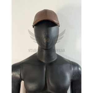Casquette de baseball en cuir marron Stargaze Sportswear avec logo brodé, unisexe, décontractée, 56-58 cm, prix abordable, vente en gros, personnalisable - Product Image 1