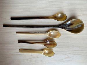 ช้อนเขาสัตว์สไตล์ไวกิ้งของแท้เครื่องใช้บนโต๊ะอาหารทำจากธรรมชาติพร้อมของตกแต่งบ้านแบบคลาสสิกที่ไม่เหมือนใครโดย fwe - Product Image 2