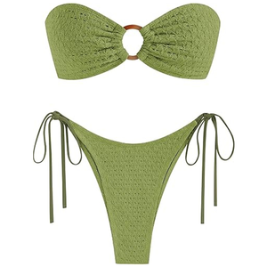 Ensemble de lingerie sexy pour femmes, soutien-gorge et bikini en dentelle, effet push-up - Product Image 1
