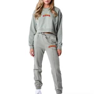 Conjunto de Sudadera de Punto Personalizada para Mujer, Estampada, Ecológica, 100% Algodón, Manga Larga, con Capucha, Ropa Deportiva Informal para Otoño e Invierno - Product Image 1