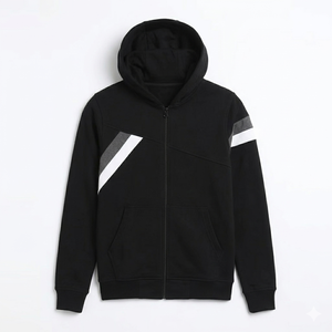 Nouveautés : Sweat à capuche d'hiver éco-responsable de qualité supérieure, manches longues, multi-panneaux, marque SPORTEX WEARS, fermeture éclair, coupe oversize - Product Image 1