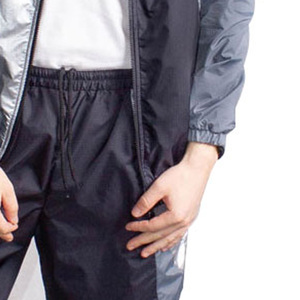 Survêtement à capuche pour homme, fermeture éclair intégrale, couleurs contrastées, coupe sportive, coupe-vent, polyester, vêtements d'hiver, coupe régulière avec poches latérales - Product Image 5