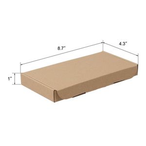 50pcs 8.7\" X 4.3\" X 1\" (22x11x2.5cm) Aircraft Box <b>Corrugated</b> Kraft <b>Paper</b> 1.8mm Thickness for Product Storage or Shipping - Product Image 6