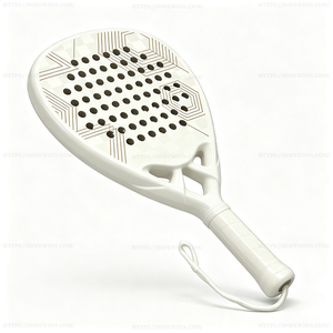 Raqueta de Pádel con Marco de Carbono Ultraligero y Logotipo Personalizado, Superficie Blanca Brillante para Tenis de Playa, Venta al Por Mayor - Product Image 2
