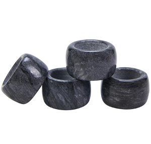 Anillo de servilleta de mármol más solicitado a precio económico, juego de 4 piezas de anillos de servilleta de piedra de mármol blanco - Product Image 3