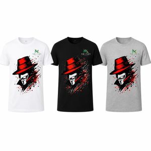 เสื้อยืดคอกลมลายกราฟิก Splash แบบกำหนดเองสำหรับผู้ชาย สีแดง สไตล์สตรีทแวร์ พิมพ์ลายแบบ Sublimation โรงงาน OEM ขายส่ง - Product Image 6