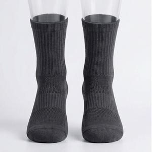 Crew Sport <b>Socks</b> Thick Cushion Seamless Running Breathable Performance Durable Soft <b>Gym</b> Wear Customized Color Fit Pairs Wear - Product Image 1