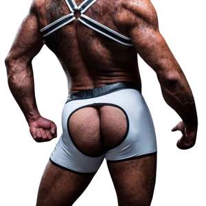 Jupe pour homme style fétiche, aspect cuir noir, coupe ajustée, tenue de club, jupe sexy pour soirée - Product Image 2