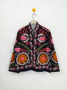 Handmade <b>Velvet</b> Jacket <b>Women</b> Quilted Floral Suzani Embroidered Winter Jacket Boho Vintage Ethnic <b>Coat</b> - Product Image 1