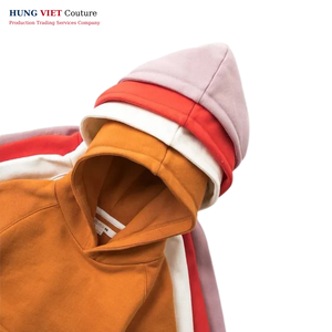 Sudadera con capucha de talla grande personalizada de alta calidad para hombre, sudadera de lana de Otoño de estilo informal con cremallera desteñida al sol con lavado ácido doble Vintage - Product Image 2