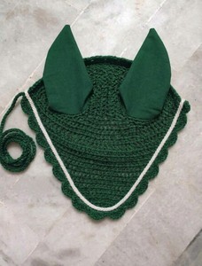 Horse Crochet Cotton Ear <b>Net</b> Hood <b>Fly</b> Veil Mask Cotton <b>Fly</b> Veil Equestrian Hand Crochet Horse Ear <b>Net</b> Horse <b>Fly</b> Bonnet - Product Image 1