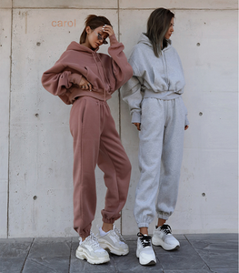 Tenues Chaudes pour Femmes et Hommes – Ensembles de Vêtements Automne-Hiver – Survêtements Chauds à Col Montant et Fermeture Éclair – Sweat-shirts pour Hommes - Product Image 3