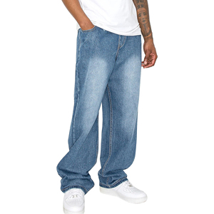 Jeans Anchos de Mezclilla para Hombre, Estilo Vintage, Corte Holgado, de Alta Calidad, para un Look Moderno y a la Moda - Product Image 2