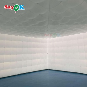Grand chapiteau de décoration extérieure lieu d'événement maison de réception camping pliant éclairé led fête mariage partie <span class=keywords><strong>gonflable</strong></span> <span class=keywords><strong>tente</strong></span> cubique - Product Image 4