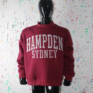 Sweat-shirt à col montant HAMPDEN SYDNEY BROWN 100% GRIS avec broderie appliquée, col large, URBAN PRODUCTIONS - Product Image 1