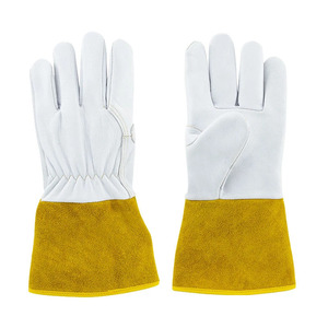 Gants de travail en cuir antidérapants durables avec manchette droite et finition lisse pour une protection confortable des mains à usage général - Product Image 1