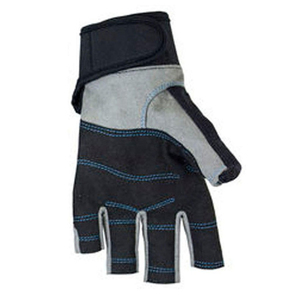 Guantes de Pesca con Logotipo Personalizado, Medios Dedos, Negros y Azules, Sintéticos, Unisex, para Todas las Estaciones, Transpirables y Ligeros - Product Image 2