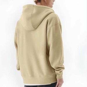 Sudadera con capucha de invierno para hombre, de algodón 100% grueso, estilo oversize, con estampado personalizado, ecológica, con cremallera, MOQ bajo - Product Image 3