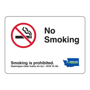 Brady RCW 70160 Señal de prohibido fumar, señal de advertencia plegable para interiores y exteriores - Product Image 3