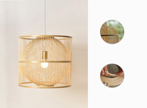 Vietrustic Wholesale Price Bamboo Ceiling <b>Light</b> Handmade Woven Chandelier For Vintage Decoration - Product Image 3