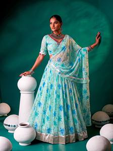 Lehenga Choli Rose à Motifs Floraux, Robe de Mariage Traditionnelle Indienne pour Femme, Longueur Ras du Sol, Coupe Ample, Tenue Ethnique Style Inde Pakistan, Livraison Rapide - Product Image 6
