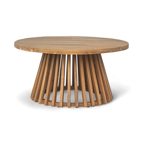 Solid Teak Wood <b>Outdoor</b> <b>Sofa</b> Set with Round Coffee Table for Patio Garden Resort Furniture - Product Image 3
