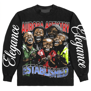 T-shirt vintage imprimé flamme, coupe ample, style streetwear urbain, manches longues, 100% coton, pour homme. - Product Image 3