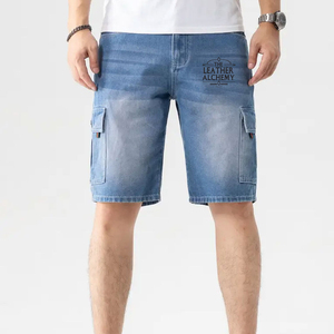 Custom Wholesale Sale New Men Casual 100% Cotton Quick Dry Breathable Distressed Denim <b>Shorts</b> Pakistan Manufacturer - Product Image 1