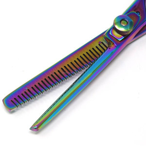 Ciseaux à effiler en acier inoxydable pour droitiers, ciseaux de barbier professionnels à manche moyen pour la coupe de cheveux - Product Image 5